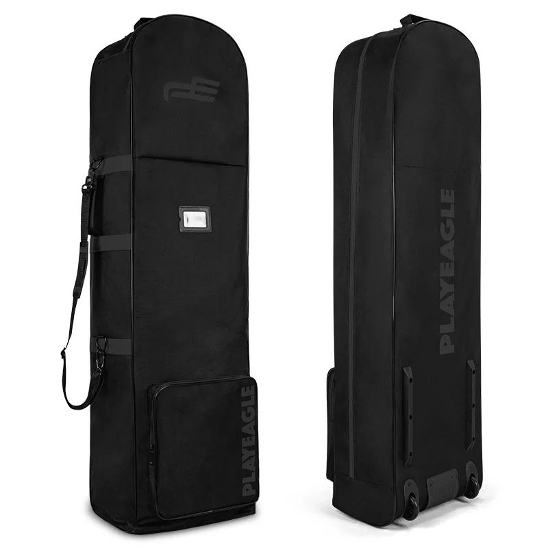 حقيبة سفر للجولف من PLAYEAGLE بطبقة واحدة من النايلون مع عجلات متعددة الألوان لفحص الخطوط الجوية