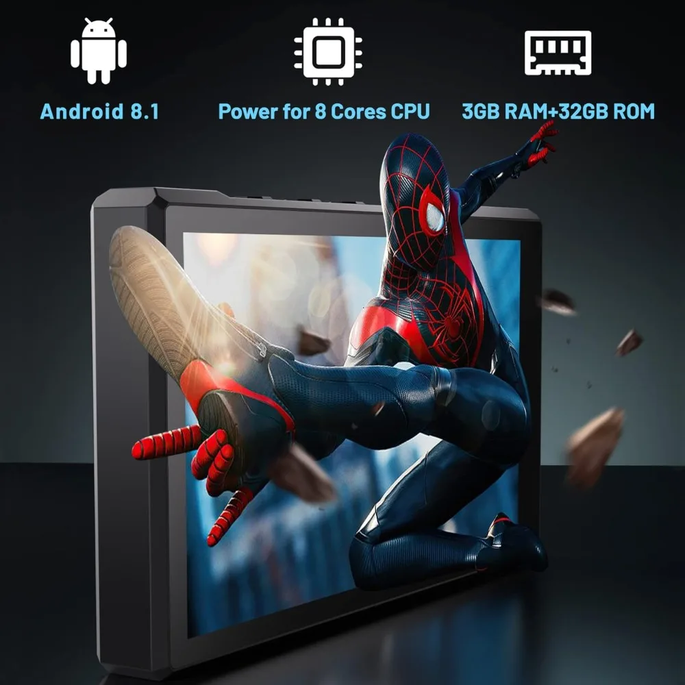 Reproductor de MP3 Android de 5", Bluetooth, WiFi, Spotify, Audible, Octa-core, 5000 mAh, 1 TB, pantalla HD IPS ‌