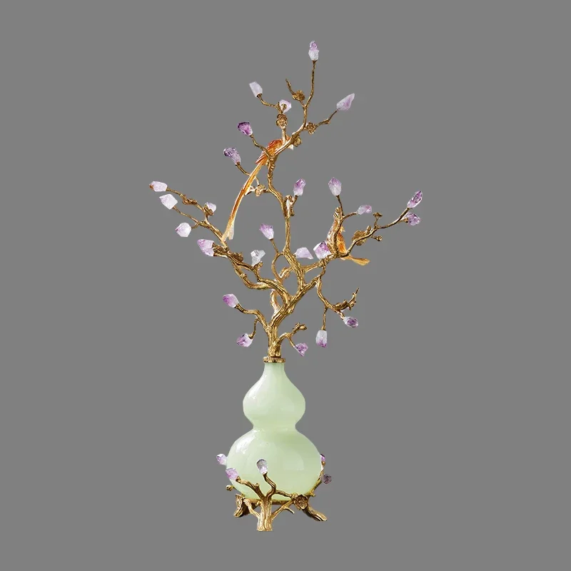 Brass amethyst gourd styling, luxury decoration accent home decoration, interior accessories decoration
