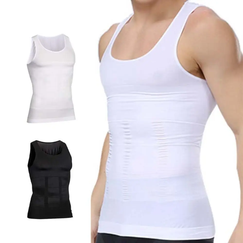 

Belly Contracting Body Shaper Vest Men Thin Elastic Tummy Control Underwear Camisole Shapers Undershirts Slimming Shapewear