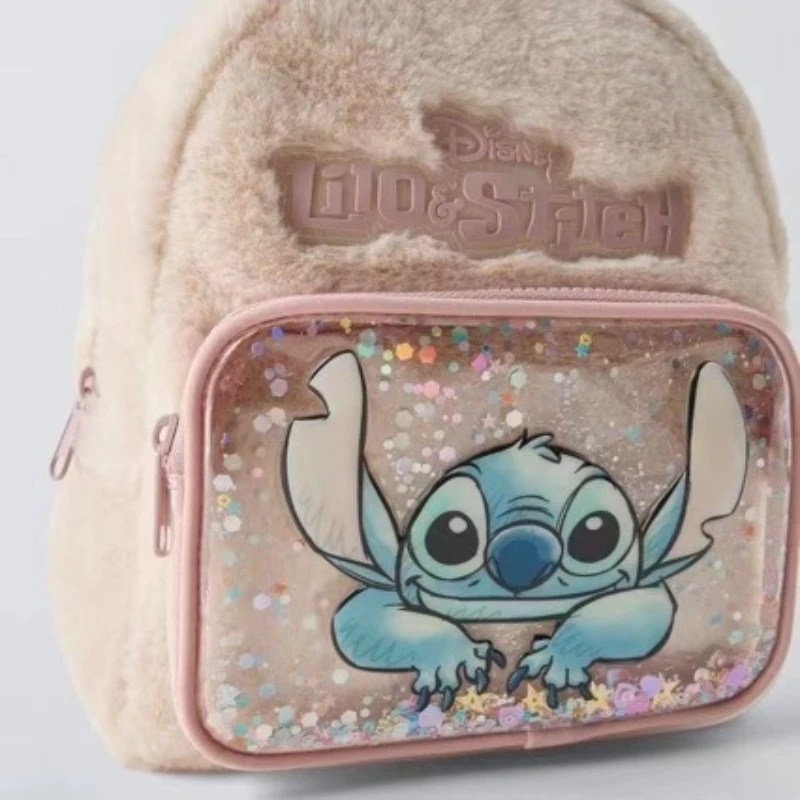 New Disney cartoon Stitch New Kids Backpack Mini Schoolbag Girls and Boys Cute Shoulder Bag