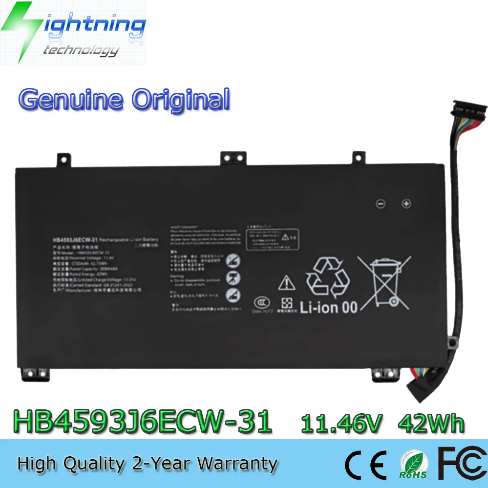 

HB4593J6ECW-31 11.46V 42Wh Genuine battery for Huawei MateBook 13 HN-W19L WRTB-WFE9L 13 AMD