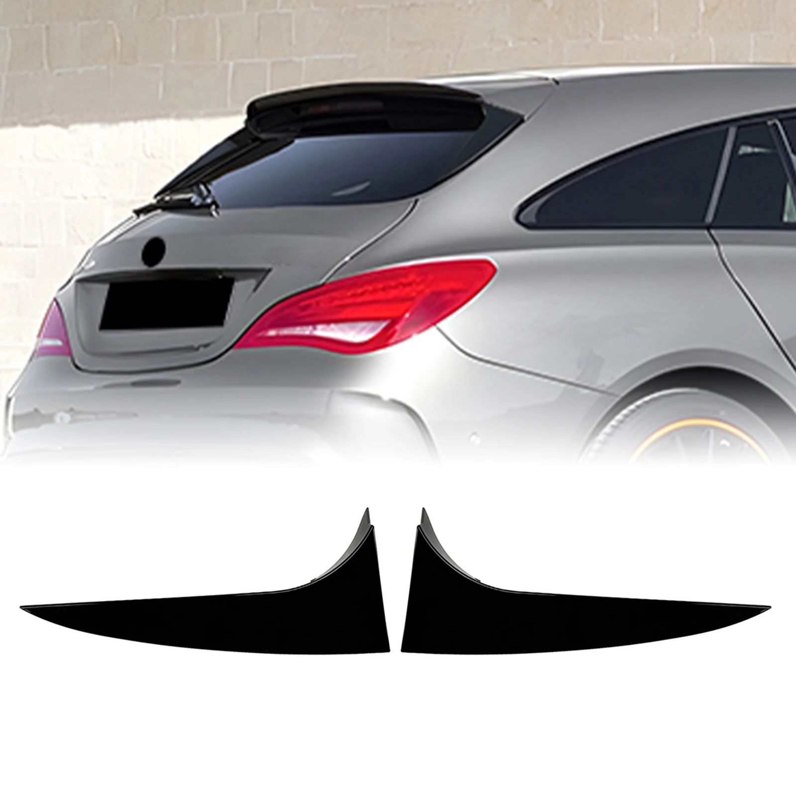 Rear Window Side Spoiler Wing For Mercedes Benz CLA Class Shooting Brake X117 2013-2019 Tailgate Windshield Deflector Cover Trim