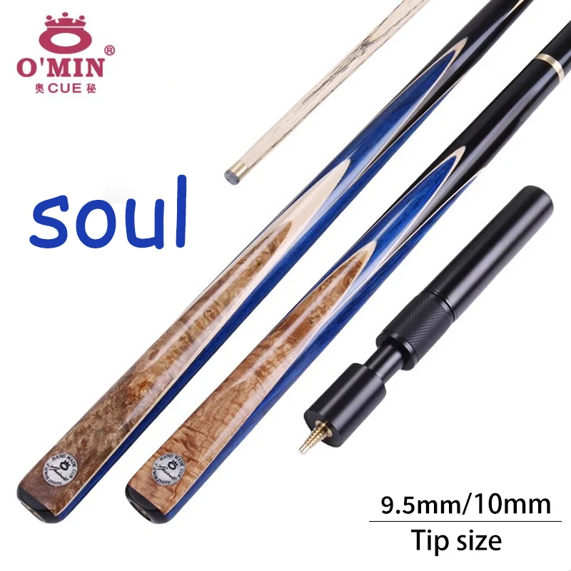 OMIN Original Snooker Cue Billiard Cue Stick 3/4 Split Cues Ash Wood Professional Tip Size 9.5mm 10mm With Extender And Suitcase