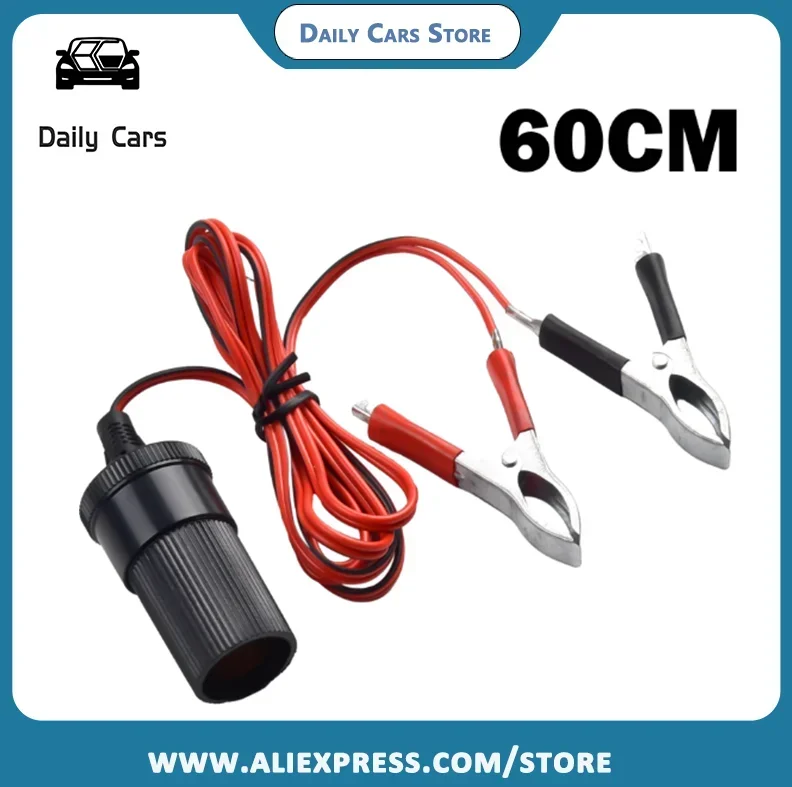12v car cigarette lighter socket to battery clips 12 Volt 15A 1.5M Cigar Lighter Car Universal Battery Clips 12V Adapter  Battery Clamp Car Cigar Lighter Socket
