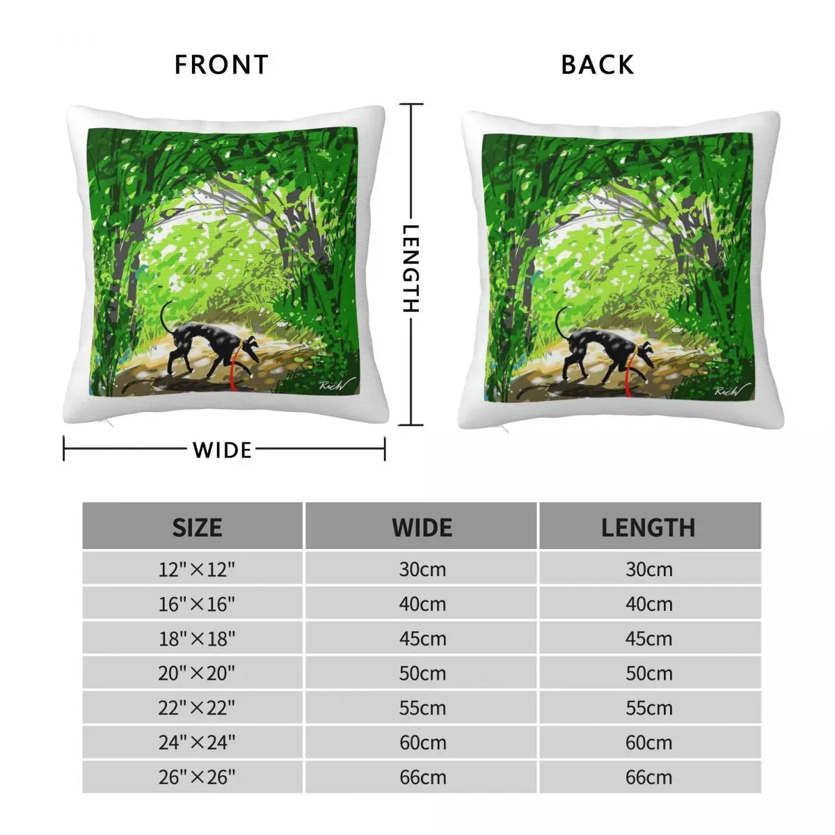 Woodland Shade Hound Pillowcase Polyester Linen Velvet Pattern Zip Decorative Throw Pillow Case Room Cushion Cover