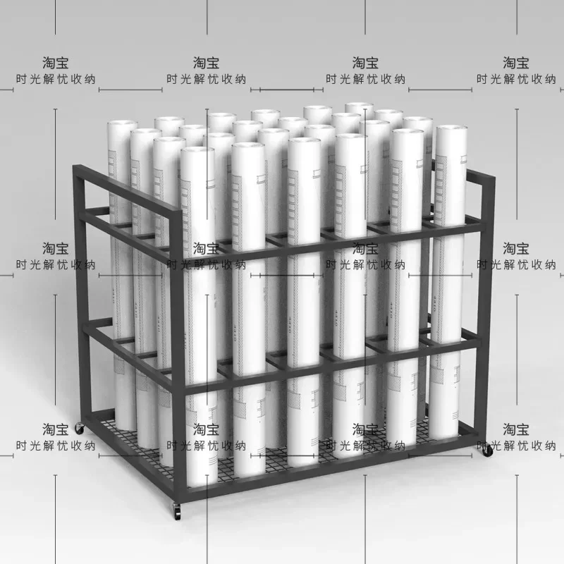 Engineering Drawings Storage Display Stand Storage Storage Arrangement Placement Blueprint Paper Rack Display Blueprint Rack