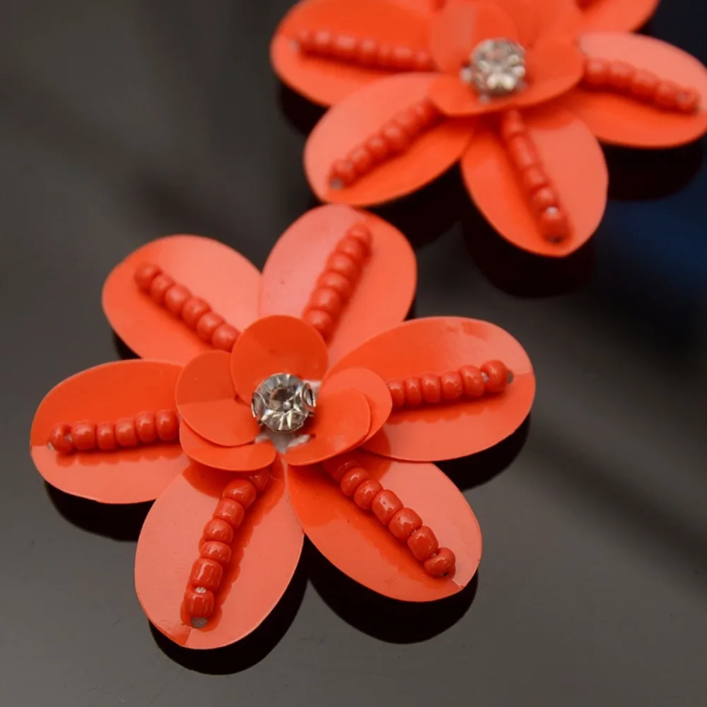 

Трехмерные цветы ручной работы с блестками, бусины, цветочные тканевые наклейки, аксессуары для одежды «сделай сам», украшение для обуви, сумки, цветочная рука