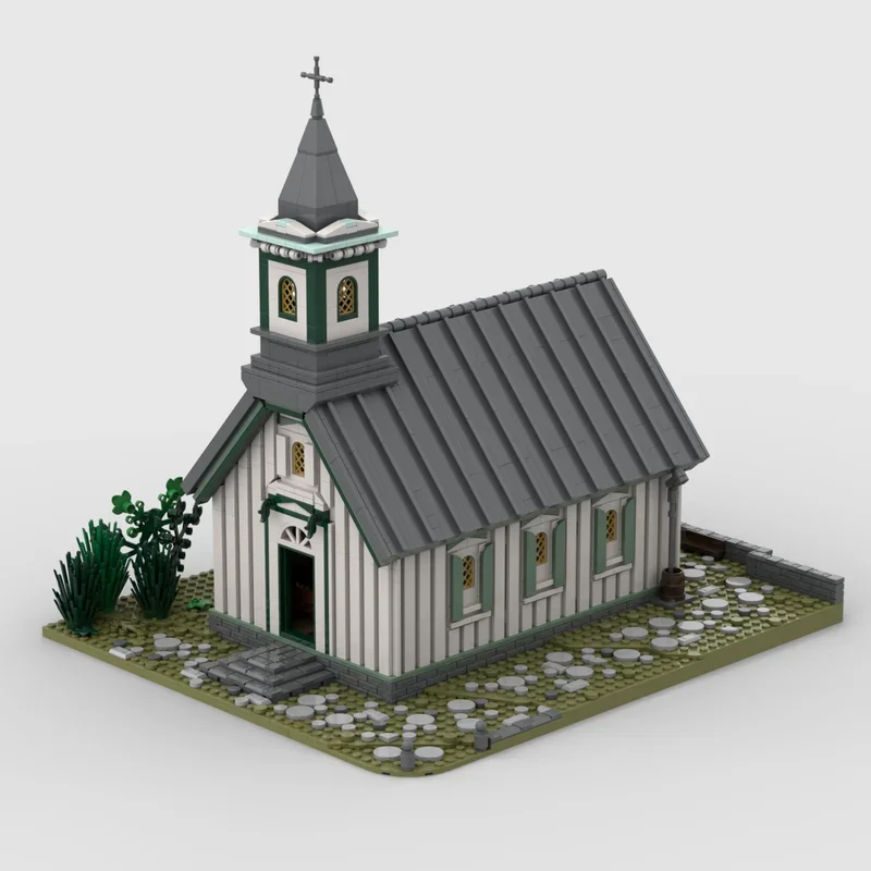 

2584 шт. Moc модульные здания Исландические существаıring İki Церковь Строительные блоки Креативная сборка Кирпичи Игрушки Детский подарок