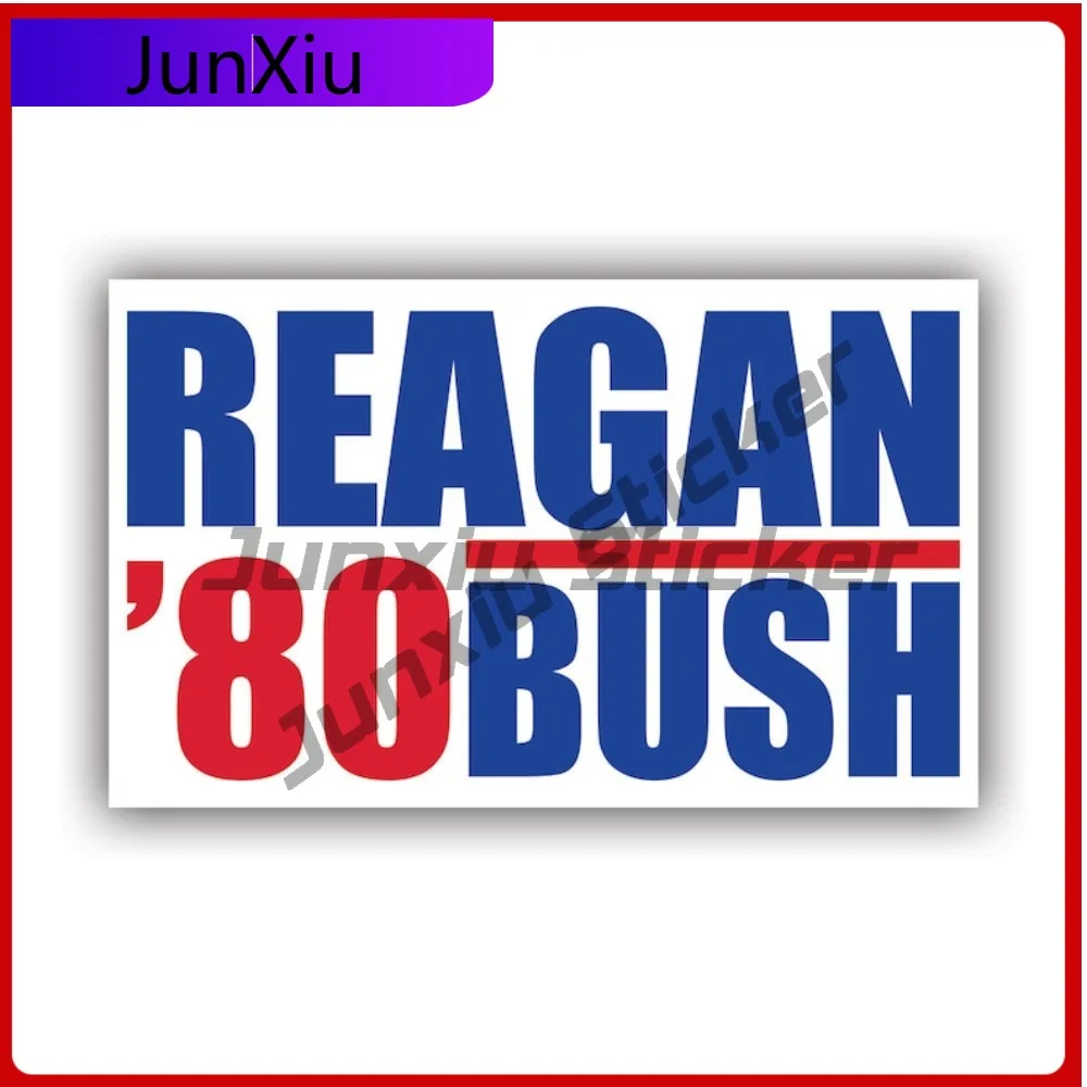 

Funny Vintage Reagan Bush 80s Sticker Decal American Made Uv Protected Eighties Political Logo Decal Waterproof Uv Resistant
