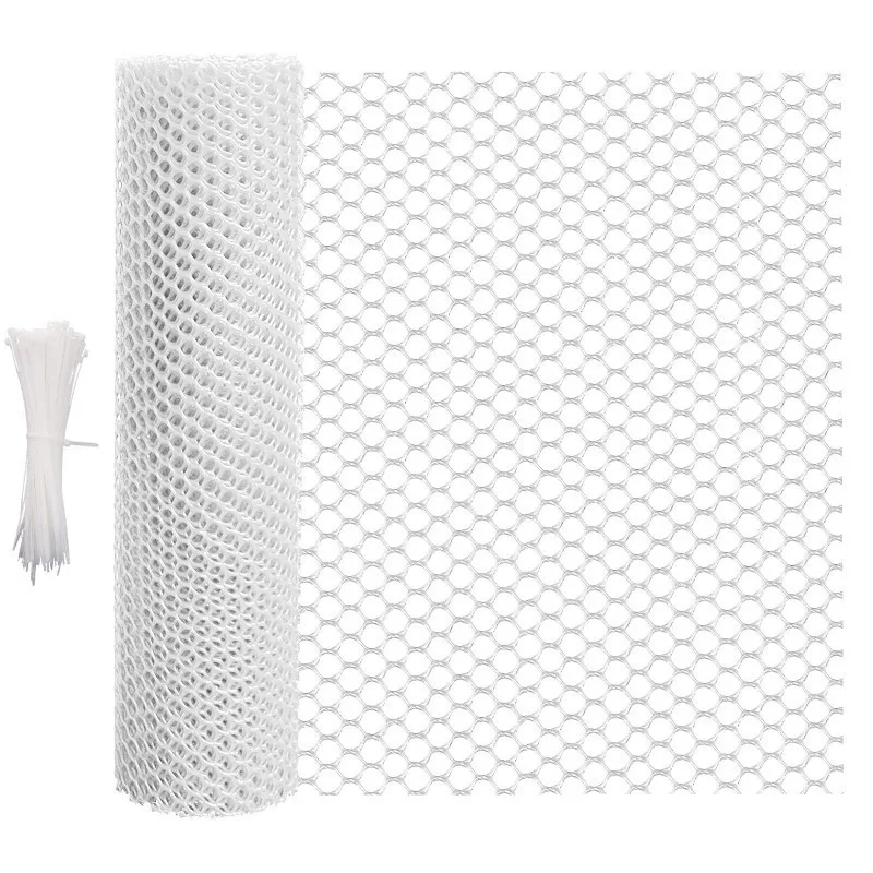 Multi Functional Plastic Mesh: Suitable for Balcony Guardrails and Poultry Fences, Comes with Zip Ties