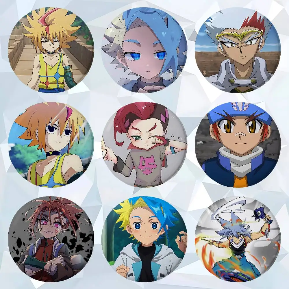 Anime B-BEYBLADE Premium-Anstecknadeln aus Weißblech: Niedliche Anstecknadeln für Umhängetaschen-Accessoires, Souvenirgeschenke