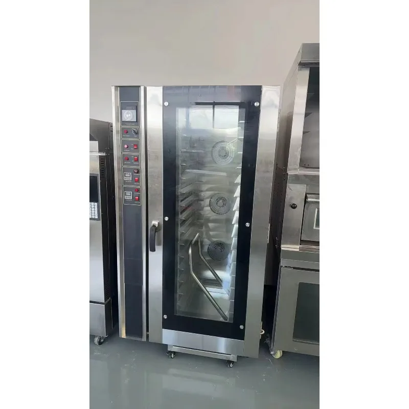 Commercial 16 Trays Trolley Hot Air Oven Gas Baking Oven for Food Bakery Hot Air Circulation Baking Furnace