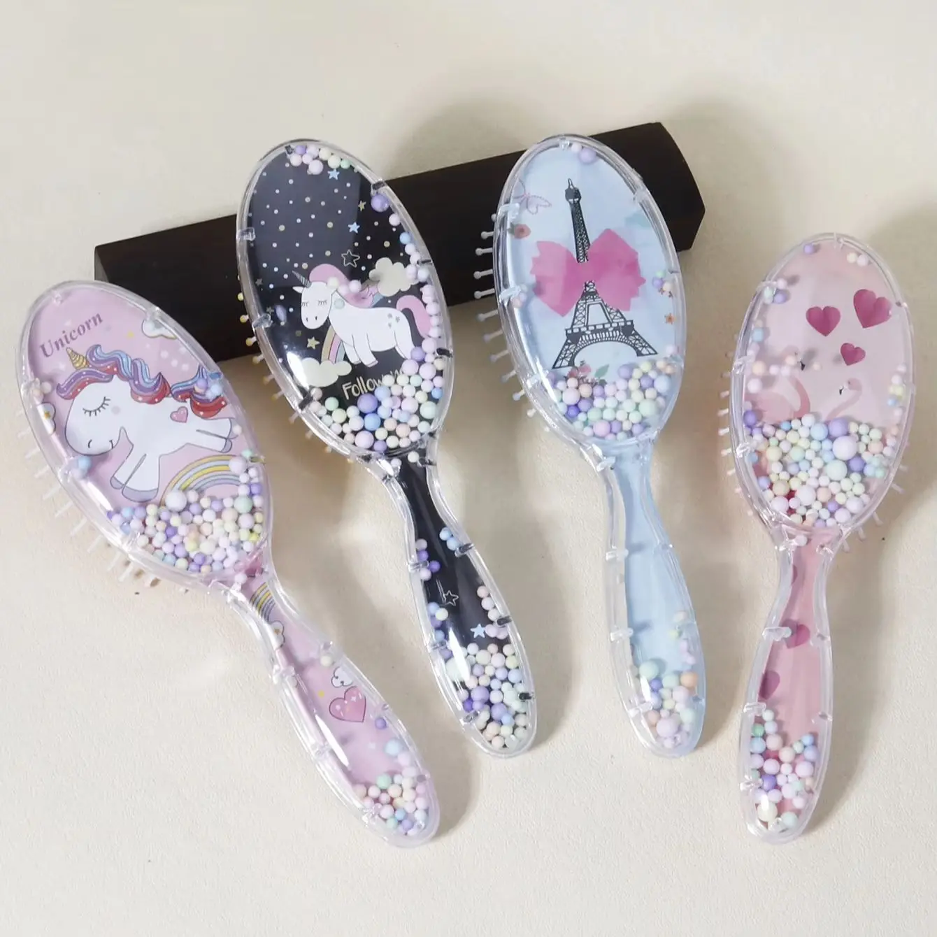cute cartoon comb scalp massage air cushion hair brush women\'s hair comb portable tool Special for real hair wigs