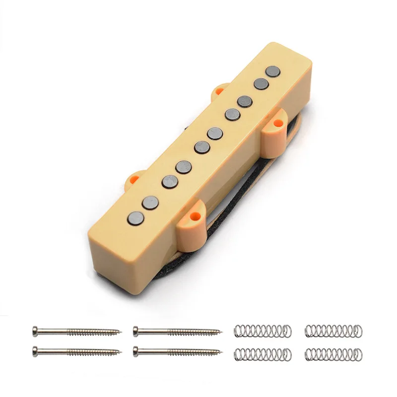 

Alnico 5 Electric Bass Pickup 5-String Bass Pickup Open Single Coil Black Finish for JB Electric Bass Bridge/Neck