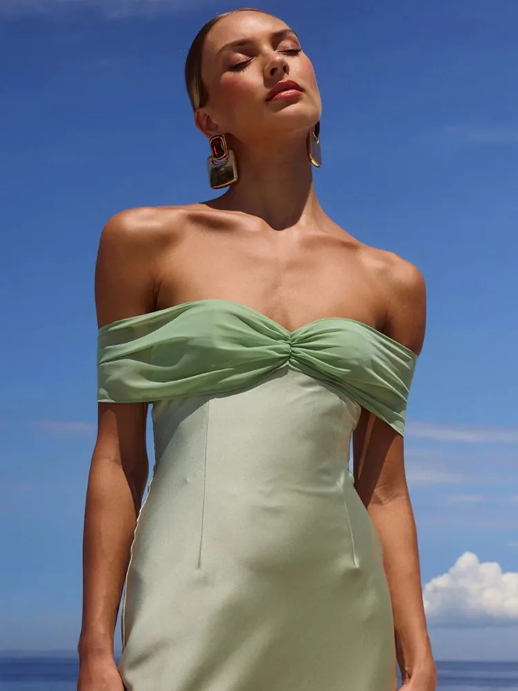 여름 커버업 여성 수영복 오프숄더 로브 비치웨어 2026 신상 단색 비치 휴가 맥시 드레스 커버업