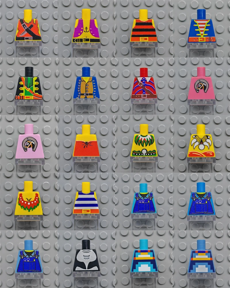 Kury Toys DIY MOC for 973 Set 13#  1PCS Upper Body Printed Building block parts