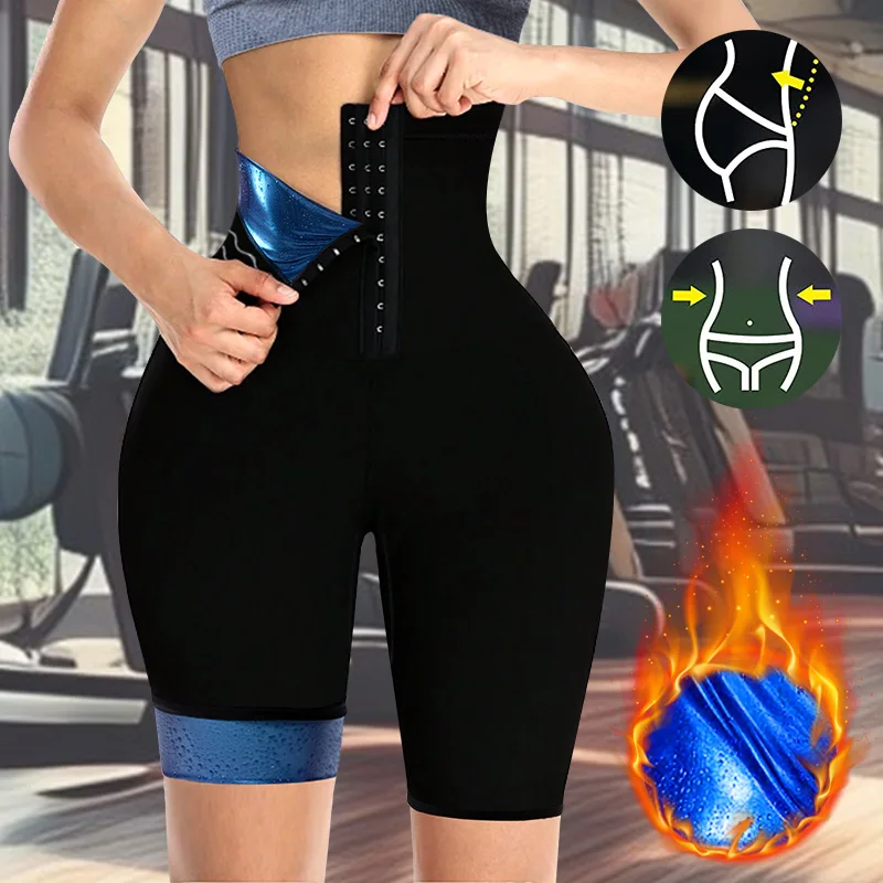 

Women's Sauna Sweat High Waist Pants for Adult Fat Workout Weight Loss Full Body Slimming Shaper Waist Trainer with Mesh Crotch