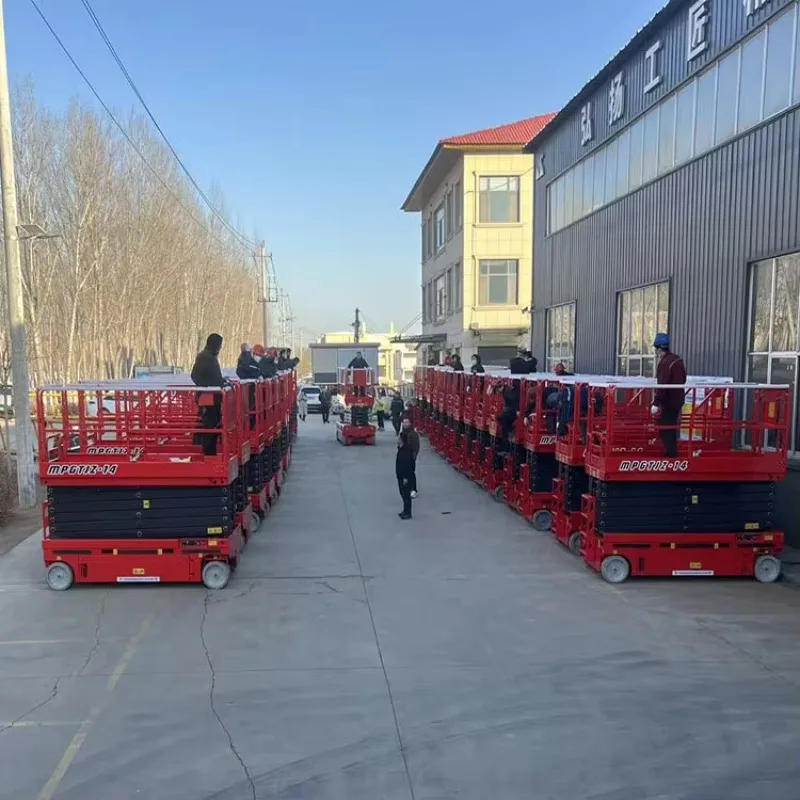 Customized YG-GZ0406 CE8m-20m Electric Hydraulic Scissor Lift Self-propelled Steel Platform 80-1000kg Capacity 3-5m/min Lifting