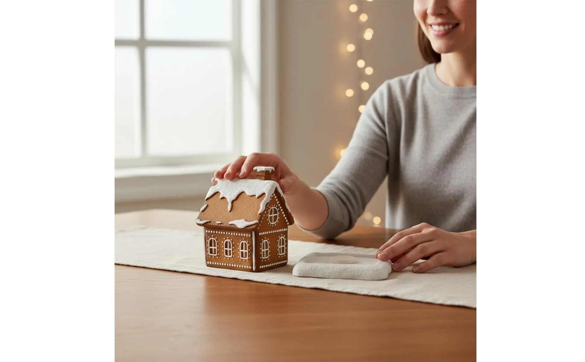 Holiday Cottage Aroma Holder Festive Gift Gingerbread House Aroma Burner Christmas Cabin Censer Detailed Craftsmanship Holiday Cottage Aroma Holder Festive Gift Gingerbread House Aroma Burner Christmas Cabin Censer Detailed Craftsmanship