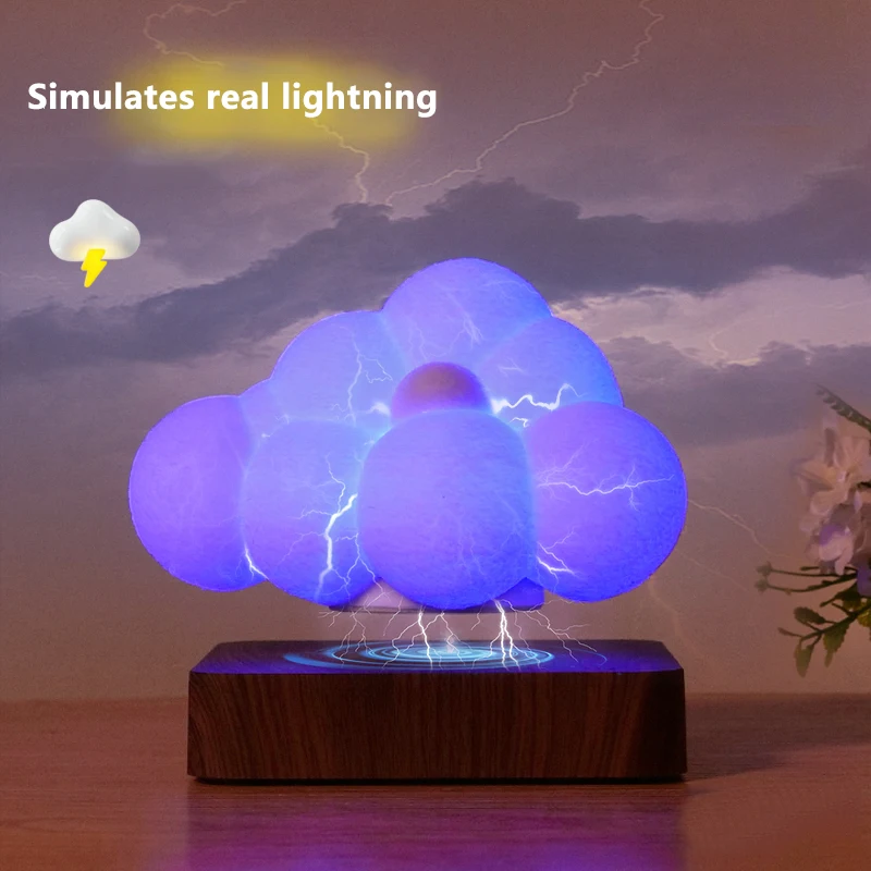 

Floating Magnetic Levitation Clouds Lamp Rotating LED Night Light for Home Décor Innovative Lights Christmas Gifts