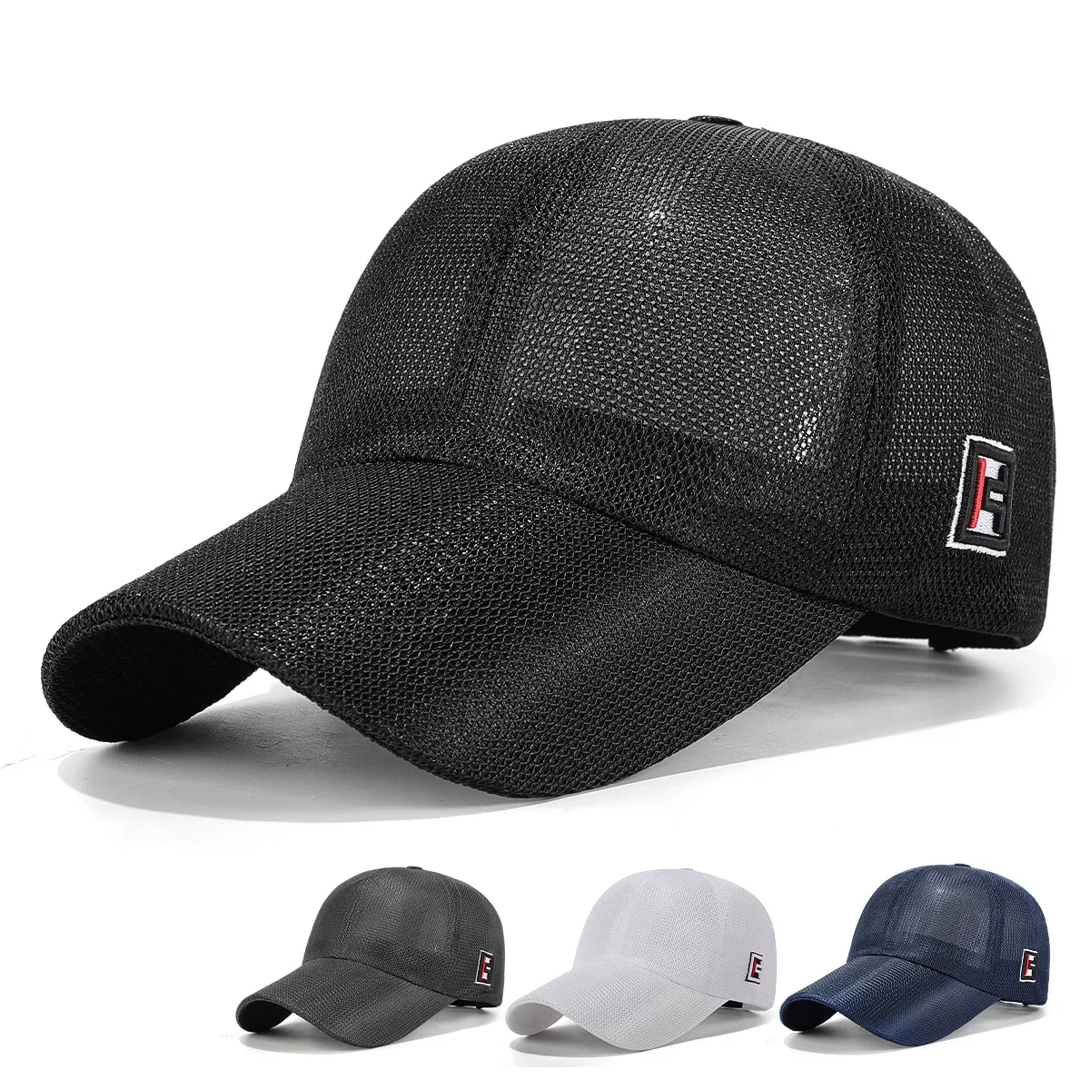 Herren Sommer Neue Original Bestickte Baseballkappe, Modisch, Schlicht, Atmungsaktiver Sonnenhut