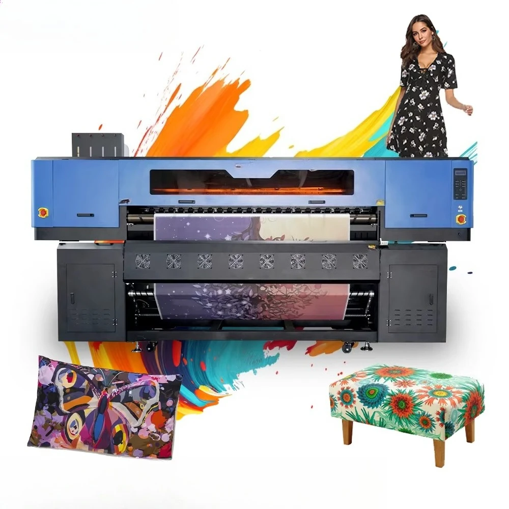 Large Format 1.9m 2.2m 4 8 I3200 Heads Dye Sublimation Printer Textile Fabric Heat Transfer Machine Heavy Duty Printing Machine
