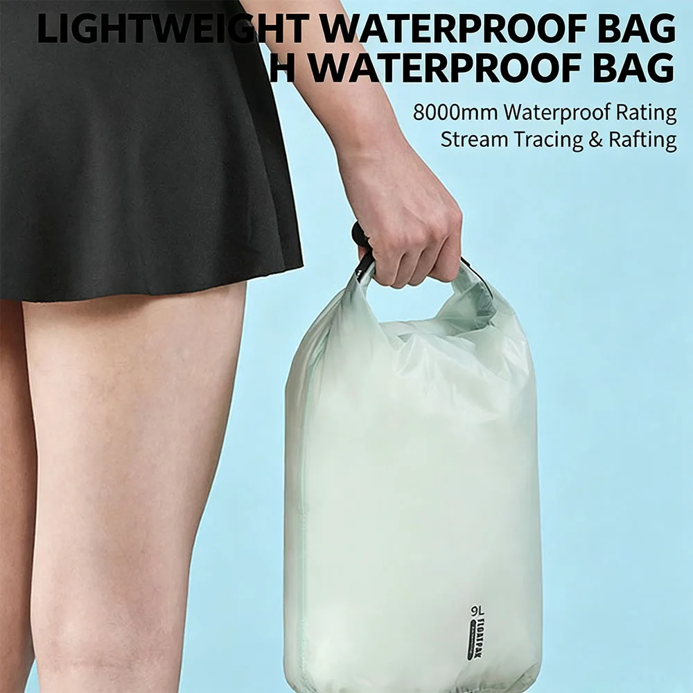 Outdoor Swimming Waterproof Bag, Foldable, Lightweight, Wear-Resistant Nylon, Ultra-Light Rafting and River Trekking Camping Storage Bag