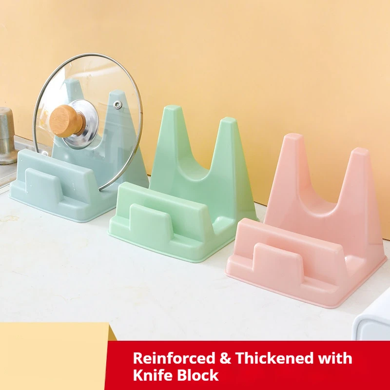 2/4PCS Plastic Pot Lid Holder No‑Drilling Countertop Organizer For Pan Covers Multifunctional Kitchen Storage Accessory