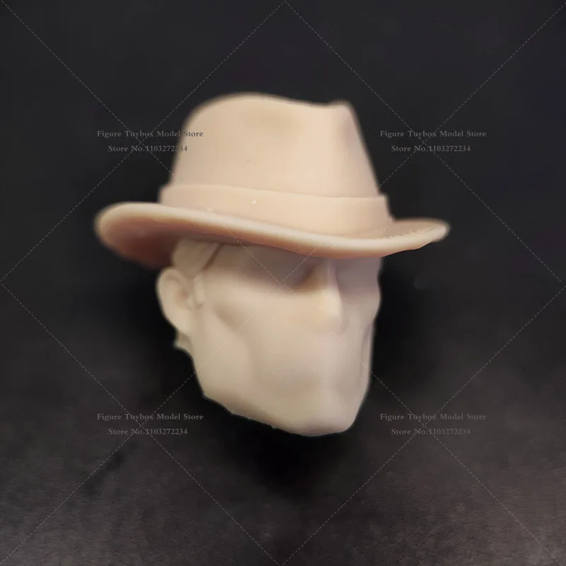 

1/12 The Questions Man Figure Unpainted Head Sculpt Comic Villain Riddler Male White Model Toys Accessory For 6" Ml Shf Body