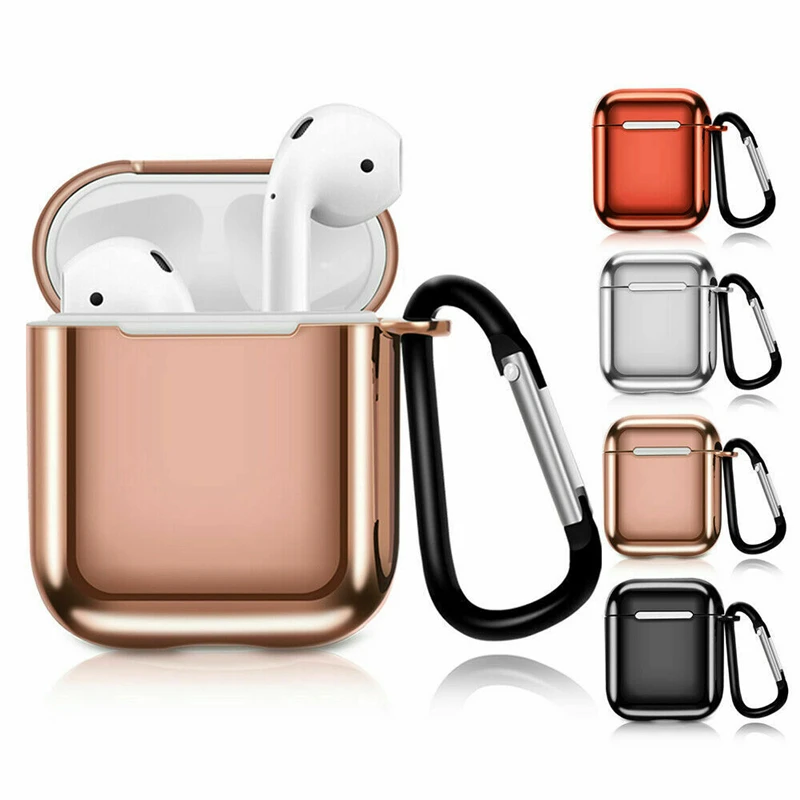 Plating Case Cover For Apple Airpods 1/2 Protective Earphone Case Headphones Cases Protective For Apple Airpods 1/2