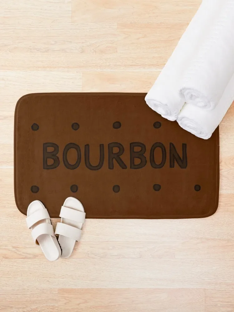 Chocolate Bourbon Biscuit Bath Mat Non-Slip Bathtub Floor Toilet Bath Rugs Mat