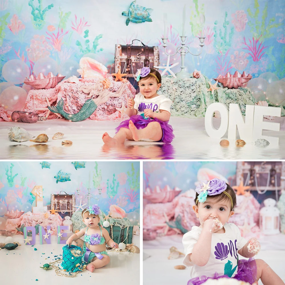 Mocsica Bluey Princesa Photocall Fotografia Fundo Menina 1 ° Aniversário Decoração Glitters Balão Backdrop Photo Studio