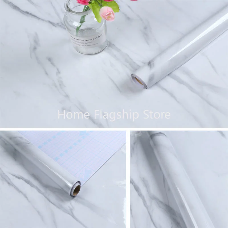 

Vinyl Self Adhesive Waterproof Wallpaper Contact Paper Marble Roll 80cm Wide Wall Membrane Kitchen Home Decor Papel Tapiz 2024