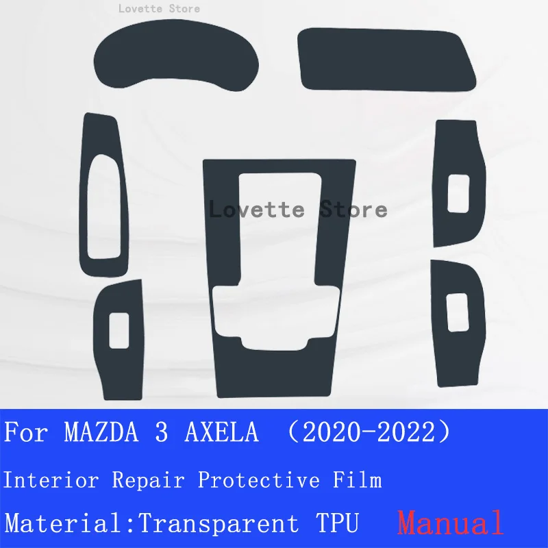 For MAZDA 3 AXELA 2020-2022 Car GPS Navigation Instrument Protective LCD  TPU Screen Protector Anti-Scratch Film Fitting PPF