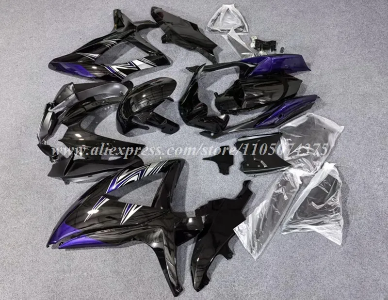 

4Gifts New ABS Motorcycle Fairings Kit Fit For SUZUKI 600 750 K8 2008 2009 2010 Bodywork Set Custom Purple Black