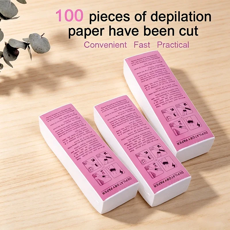 New 200/100pcs Waxing Strips Wax Band Paper for Waxing Tape Paper To Depilate with Wax Depilatory Wax Strips Lz01