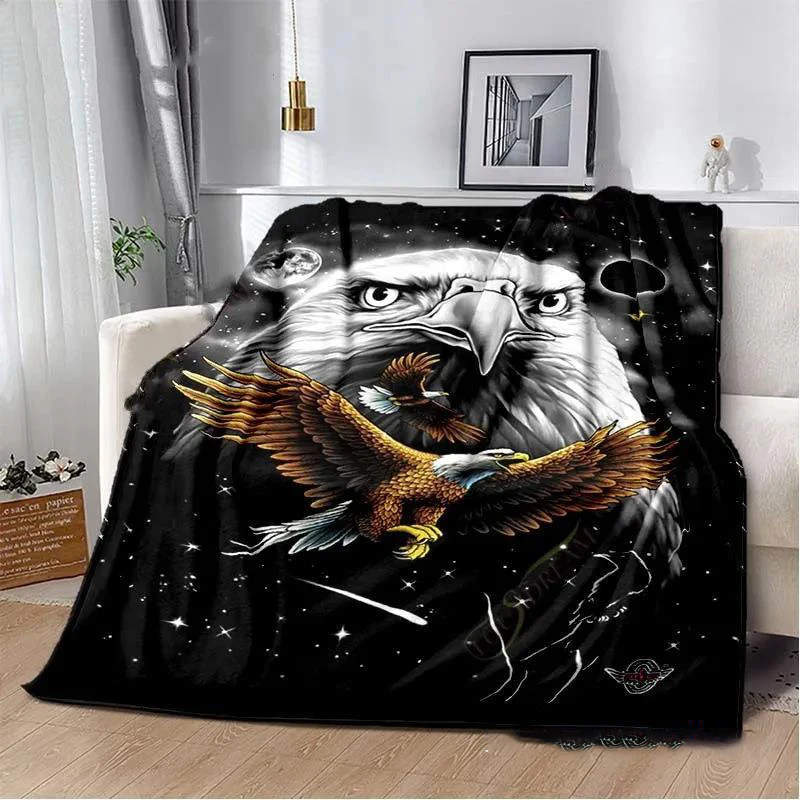 

Customized Printed Sofa Blanket, Eagle Pattern, Home Sheet, Office, Air Conditioning, Soft, Leisure, Travel, Throw