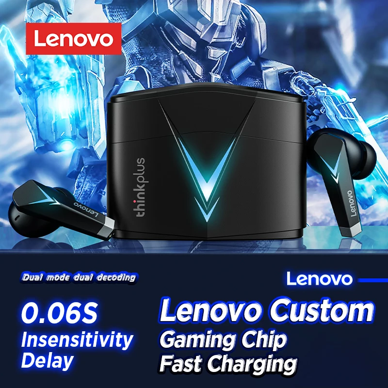 Original Lenovo LP6 TWS Wireless Bluetooth Earphone Gaming Earbuds HIFI Music Headphones Noice Cancelling Dual Mode Headset