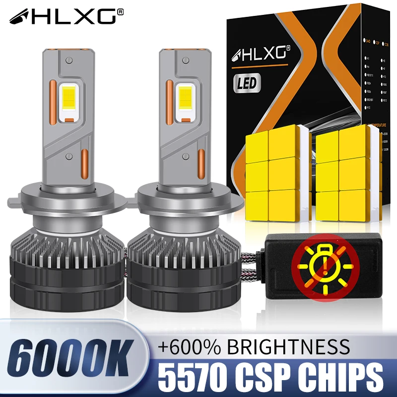 

K6C H7 H4 Led Lamp Double Copper Tube H7 Led Fog Lights For Car H1 H11 Led Headlight Bulb 100W 300000LM Super Canbus 2PCS 12V