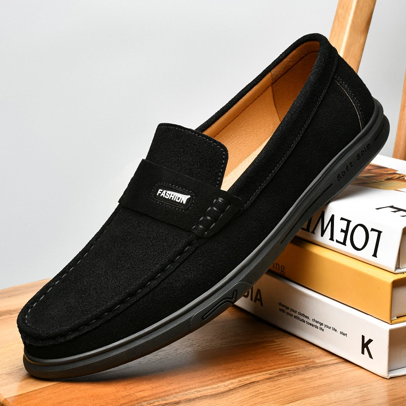 

Летние мужские лоферы Penny, удобные повседневные топсайдеры на плоской подошве для мужчин, большой размер 47, кожаные мужские туфли без шнуровки, мокасины
