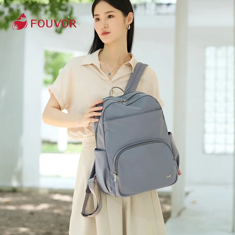 

Fouvor Large Backpack Woman Side Pockets Waterproof Travel Backpacks New Lightweight Professional Commuting Bags Female 6105-07