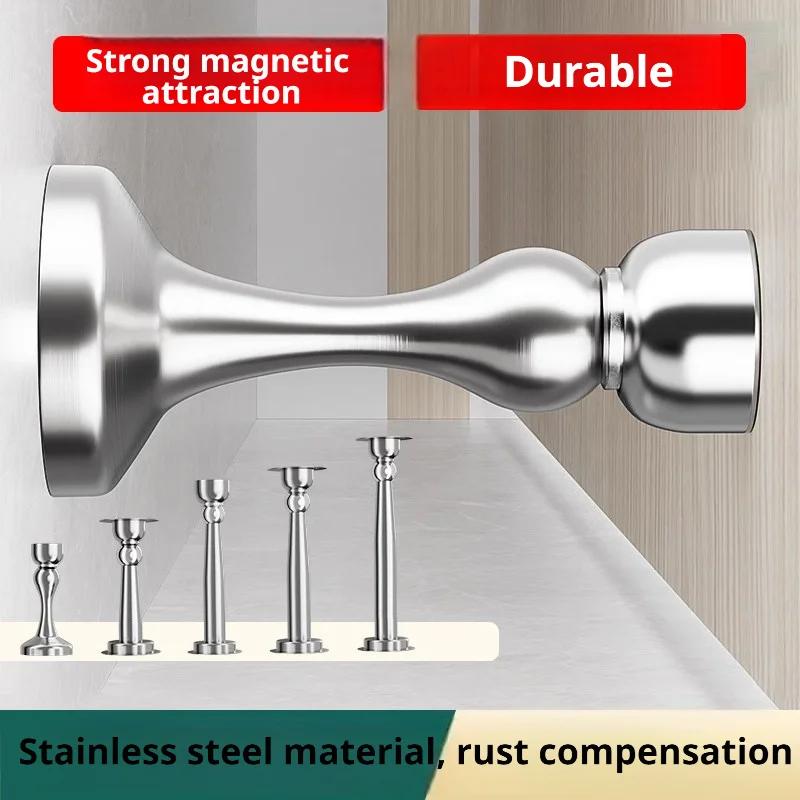 Bedroom Dedicated Strong Magnetic Doorstop, New Heavy Duty Stainless Steel Door Stopper for Door Wall Protection