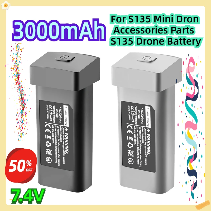 

For S135 Mini Dron Accessories Parts S135 Drone Battery 7.4V 3000mAh