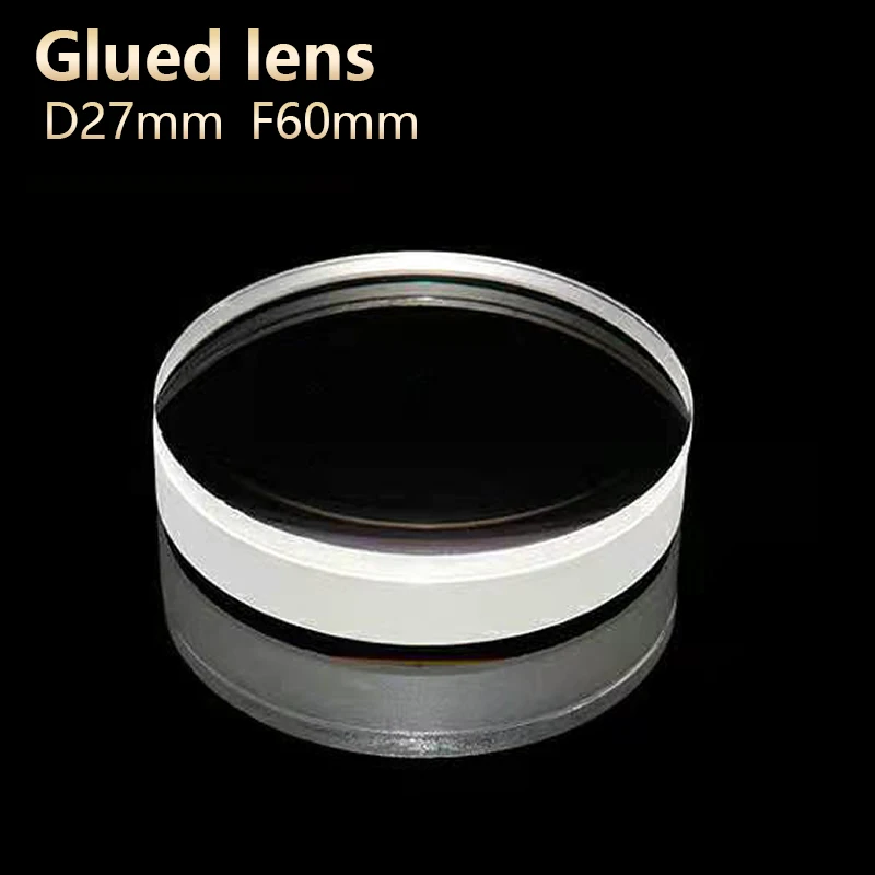 Glue lenses Microscope eyepiece telescope Achromatic DIY Photo agglutination stage lights D27mm F60mm