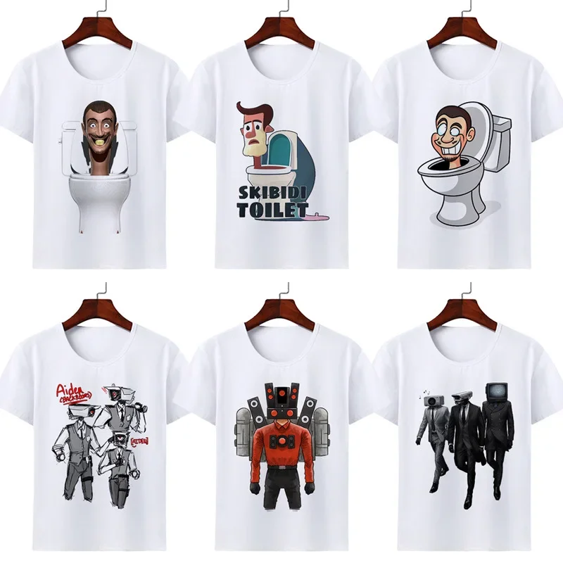 Kids boys Skibidi Toilet T Shirts Anime Character Print Cosplay T Shirts Youth men Titan Speakerman Graphic Undershirts