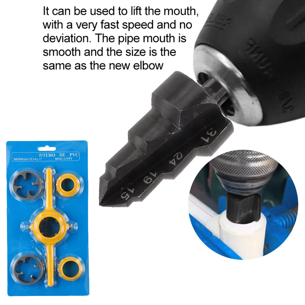 육각 섕크 PPR 드릴 비트, 파이프 확장 드릴, 수동 파이프 스레더, 드릴 비트, 드릴 워터 파이프, 1 in 3, 3 슬롯, 6 개