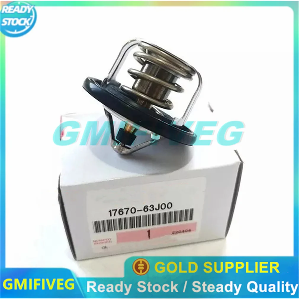 OEM 17670-63J00 Car Engine Coolant Thermostat 82℃ 1767063J00 for Suzuki Grand Vitara Kizashi SX4 Swift Jimny Aerio Liana New