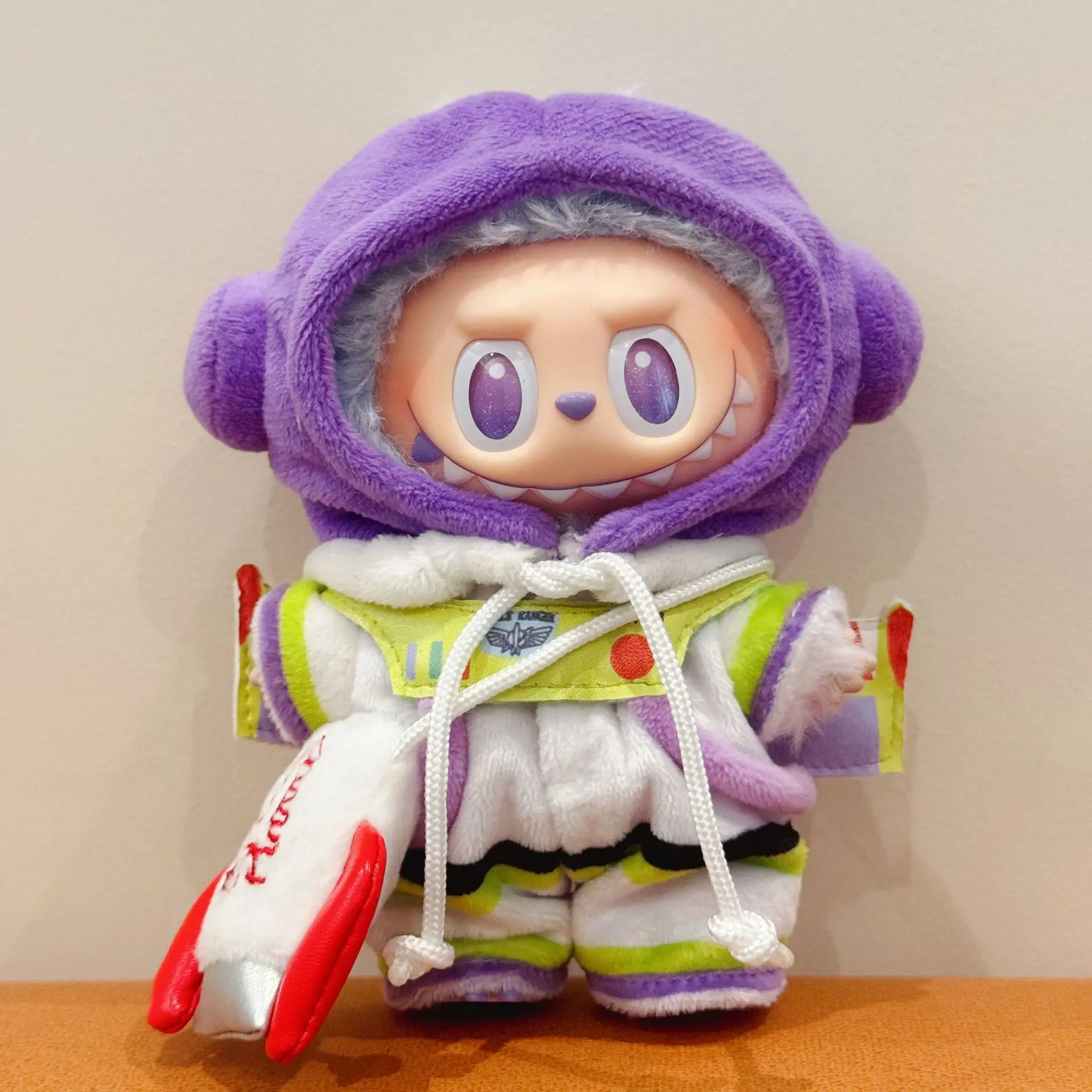 Pour 15/17 cm Labubu poupée Toy Story vêtements style dessin animé Buzz Lightyear et Woody tenue ensemble Labubu pendentif vêtements accessoires