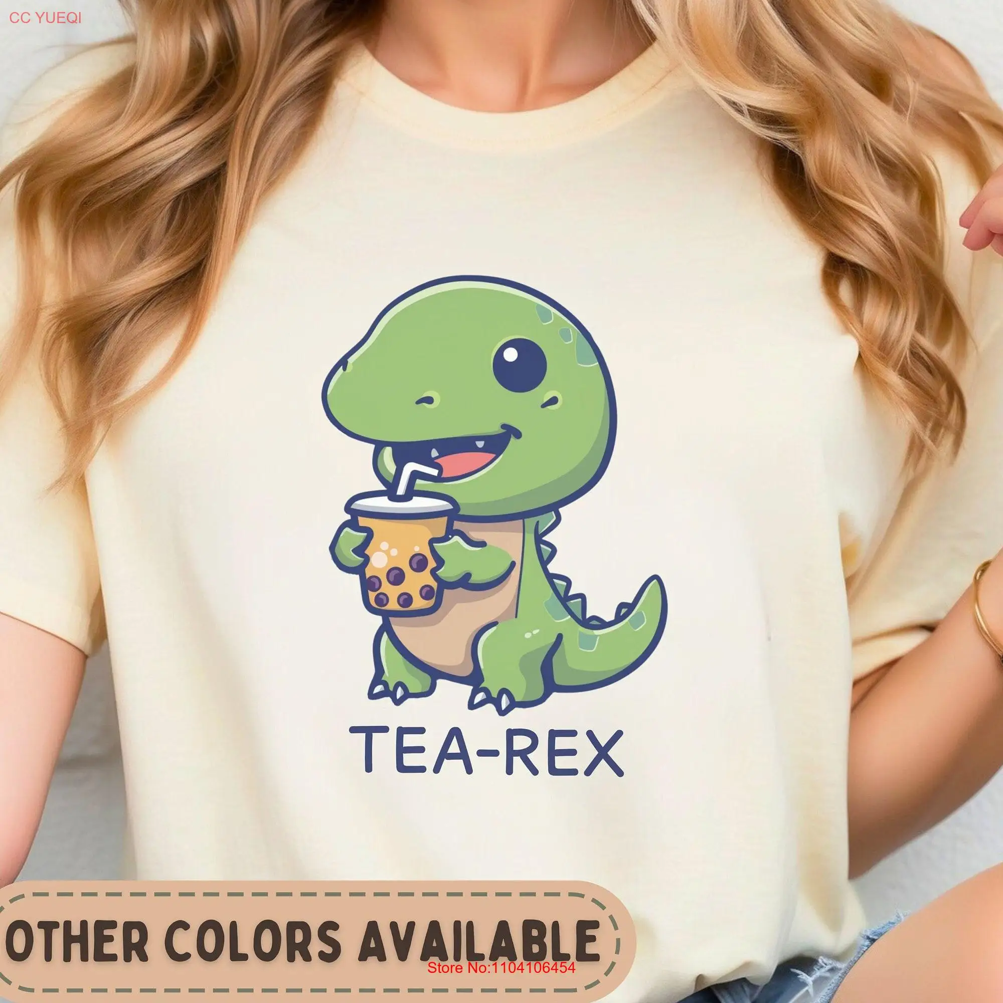 Boba Tea Rex T Shirt Cute and Funny for the Dinosaur Milk Lover A Pun Birthday or Fun Dino Time All